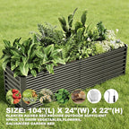 8x2x2ft Raised Garden Bed Kit, Galvanized Planter Garden Boxes Outdoor - Image 5