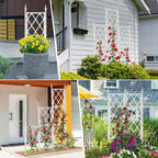 5.25FT Garden Trellis for Climbing Plants Outdoor, Metal Wall Lattice Climbing - Image 4