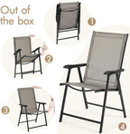 Yaheetech Outdoor Patio Chairs Set of 4, Portable Dining Chairs - Image 8