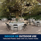 Flash Furniture Hercules Set of 10 Indoor/Outdoor Heavy-Duty Plastic Folding - Image 4