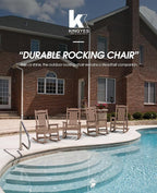 KINGYES HDPE Rocking Chairs Outdoor, Patio Rocking Chairs - Image 8