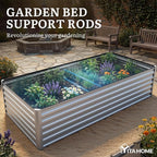 YITAHOME 8x4x2ft 2pcs Large Raised Garden Bed Kit, Galvanized Metal Planter Box - Image 7