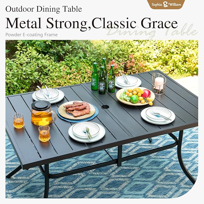 Sophia and William Outdoor Patio Dining Set - Image 6