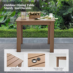 HDPE Outdoor Dining Set, 5-Piece Outdoor Table and Chairs Include 4 Armchair - Image 3
