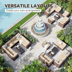 Aoxun Patio Furniture Sets, 10-Piece Outdoor Patio Furniture - Image 8