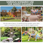 Outsunny 13" x 18" Ceramic Garden Stool - Image 7