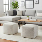 SIMPLIHOME Zelma Square Pouf – 18 inch Wide Upholstered PET Polyester Ottoman - Image 3