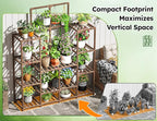 EnHomee Plant Stand Indoor Wood Plant Stand Outdoor Tiered Plant Shelf - Image 6