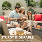 Devoko Patio Furniture Sets 6 Pieces Outdoor Sectional Rattan Sofa Manual - Image 4