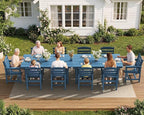 SERWALL Patio Dining Sets for 10 Person, HDPE Dining Set - Image 7