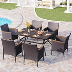 PHI VILLA 7-Piece Outdoor Patio Dining Set - Image 6