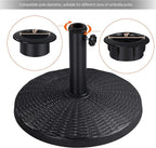 Yaheetech 22 lbs Heavy Duty Outdoor Umbrella Base 18" Round Patio Umbrella - Image 4