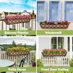 4pcs 30 Inch Window Deck with Coco Liner, Metal Hanging Flower Planter Basket - Image 5