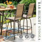 Sophia & William Outdoor Bar Set, Patio Bar Table and Chairs Set, Bar Height - Image 5