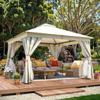 LAUSAINT HOME Semi-Permanent Outdoor Patio Gazebo 12'x12', Heavy Duty Party - Image 2