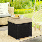 Yaheetech Wicker Ottomans, Outdoor/Indoor Footstools, Additional Seating - Image 7