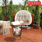 Outdoor Side Table Round Small Mosaic Patio Accent Indoor End Plant Coffee Tea - Image 4