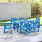 7 Pieces HDPE Outdoor Dining Set, Patio Dining Set - Image 9