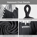 SUNCREAT 2-in-1 Convertible Backyard Fabric Hammock - Image 6