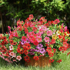 Artificial Flowers Outdoor Fake Plants, Faux Silk Flowers Plastic Plants - Image 6