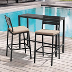 Crestlive Products Outdoor Bar Table and Chairs Set, 3 Piece Outside Patio Bar - Image 8