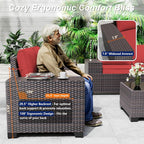 Outdoor Patio Furniture Set, 12 Pieces Outdoor Sectional Furniture High - Image 3