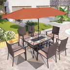 PHI VILLA 7 Pieces Outdoor Dining Set by PHIVILLAThepioneerofcomfortablehouseholdsupplies