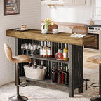 Tribesigns Bar Table with Storage Shelf, 63-Inch Large Mini Pub Table with - Image 5
