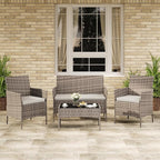 GAOMON 4-Piece Patio Furniture Set, Modern PE Rattan Conversation Set - Image 9