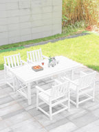 HDPE Patio Dining Set, 5-Piece Outdoor Table and Chairs - Image 9
