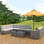 HAPPATIO 10 Piece Patio Conversation Set, Patio Furniture Set - Image 3