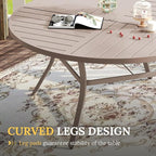 VICLLAX Round Patio Table with Adjustable Umbrella Hole - Image 6