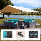 Kullavik 15 Pieces Outdoor Patio Furniture Set - Image 3
