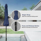 Simple Deluxe 9' Patio Umbrella Outdoor Table Market Yard Umbrella - Image 5