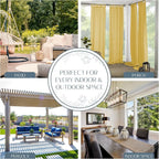 Elrene Home Fashions Matine Weatherproof Tab-Top Indoor/Outdoor Solid Color - Image 3