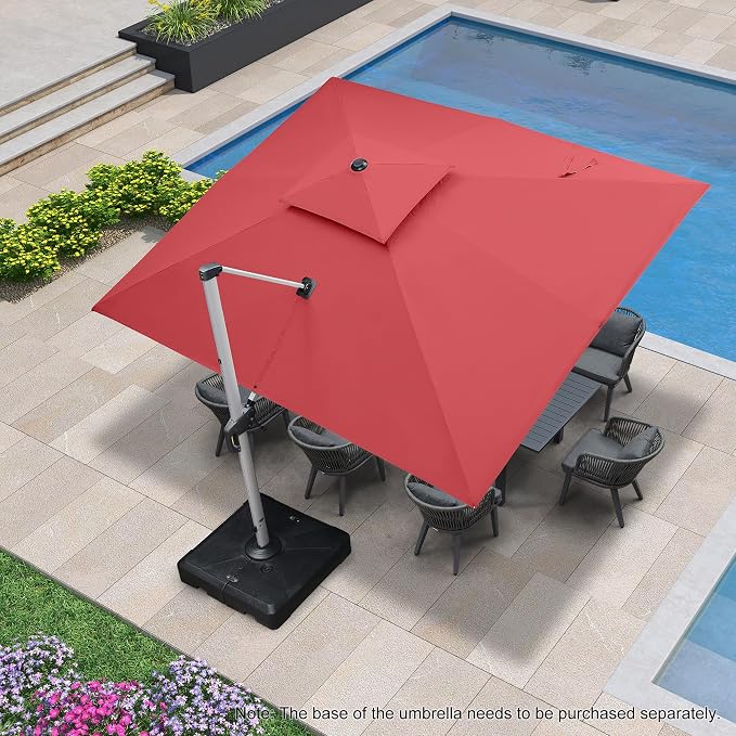 PURPLE LEAF 10' X 12' Patio Umbrella Outdoor Rectangle Umbrella Large - Image 2