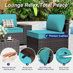 Outdoor Patio Furniture Set, 6 Pieces Outdoor Sectional Furniture High Backrest - Image 4