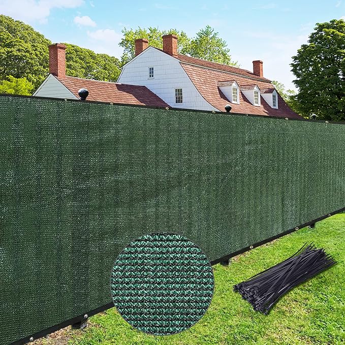 UPGRADE Privacy Fence Screen 4'x7' Dark Green Outdoor 90% Visibility Blockage by UPGRADE