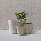 Kante 20", 13.4" Dia Round Concrete Planters, Outdoor Indoor Modern Decorative - Image 8