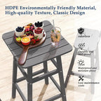 3-Piece Outdoor Counter Height Bar Table Set, HDPE Weather Resistant - Image 5