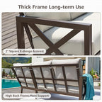 NATURAL EXPRESSIONS 6 Pieces Patio Furniture Sets, Metal Outdoor Sectional - Image 4