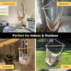 ADVOKAIR Hammock Chair Swing, Heavy-Duty Hanging Rope Swing Seat Supports 500 - Image 5