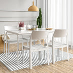 VECELO 4 Pack Stackable Dining Chairs, Plastic Patio Chairs - Image 3