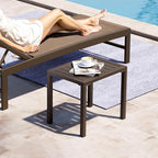 Crestlive Products Outdoor Side Table, Aluminum Rectangular End Table, Easy - Image 2
