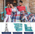 KINGYES Outdoor Hanging Porch Swing, 2 Seat Patio Swing Chair - Image 5