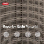 Keter Resin Rattan Set of 2 Round Hanging Planter Baskets - Image 7