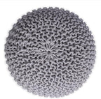 BIRDROCK HOME Round Pouf Ottoman | Cotton Braided Foot Stool - Image 8