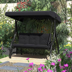 U-MAX Porch Swing Chair with Adjustable Backrest&Canopy, 3 Seat Patio Swing - Image 8