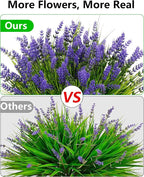 ZINHO 24 Bundles Artificial Flowers Outdoor, Faux Lavender Flowers - Image 2