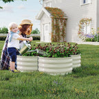 Garvee 2 Pack Galvanized Raised Garden Bed, Outdoor Planter Box - Image 2